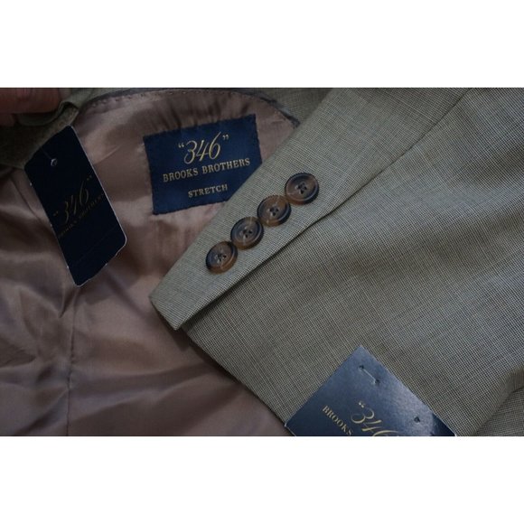Brooks Brothers Stretch Wool 2 Pc Suit Jacket Pants Sz 40L Brand New W Tags